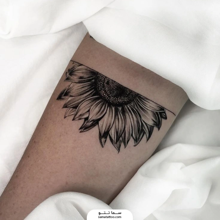 تاتو گل آفتاب گردون روی دست