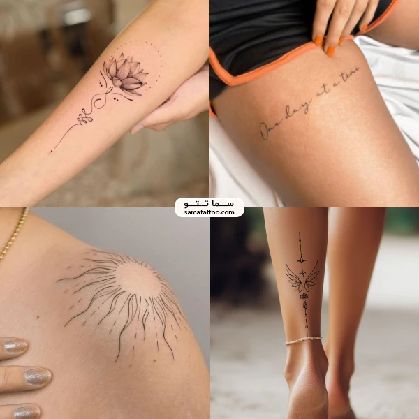 کم درد ترین نقاط بدن برای تتو