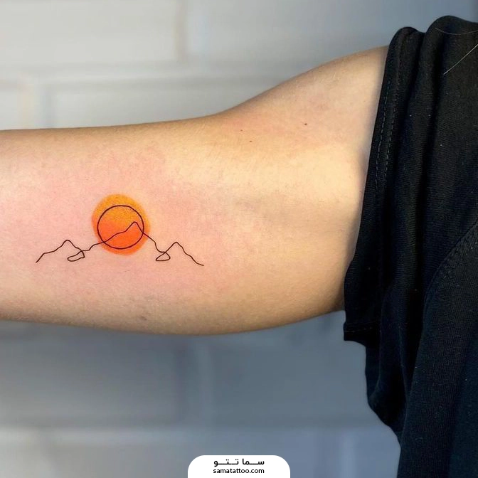 تتو خورشید رنگی