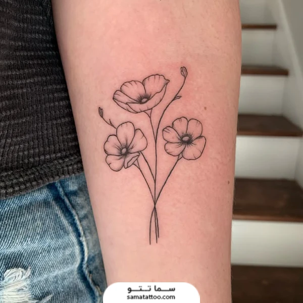 ایده تتو گل