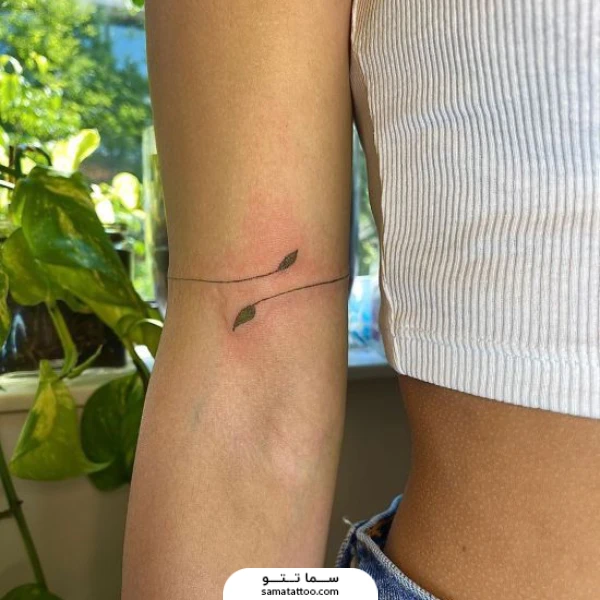 تتو برگ دور بازو