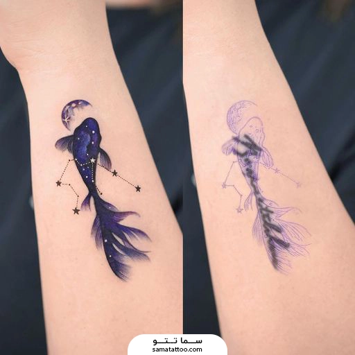 کاور تتو تکست با طرح ماهی