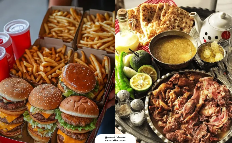 کله پاچه و غذا های فست فود