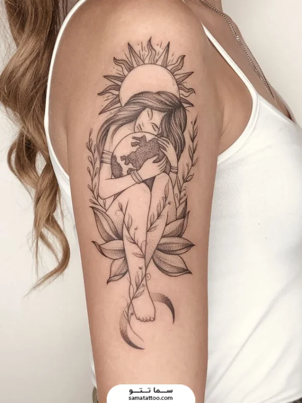 تتو دختر روی بازو