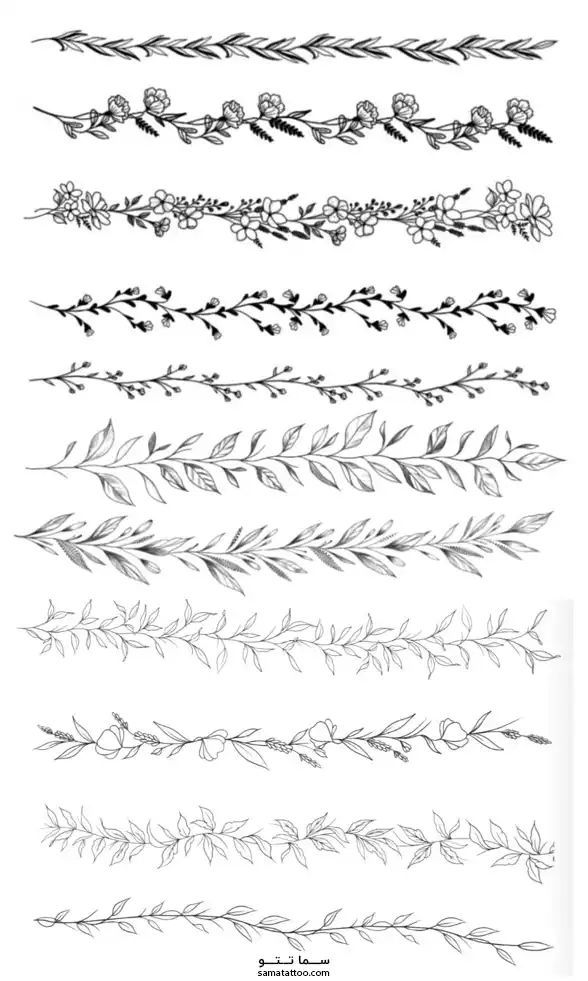 نمونه طرح برگ و گل