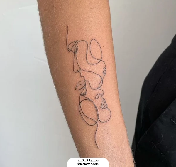 تاتو لاین آرت عاشقانه