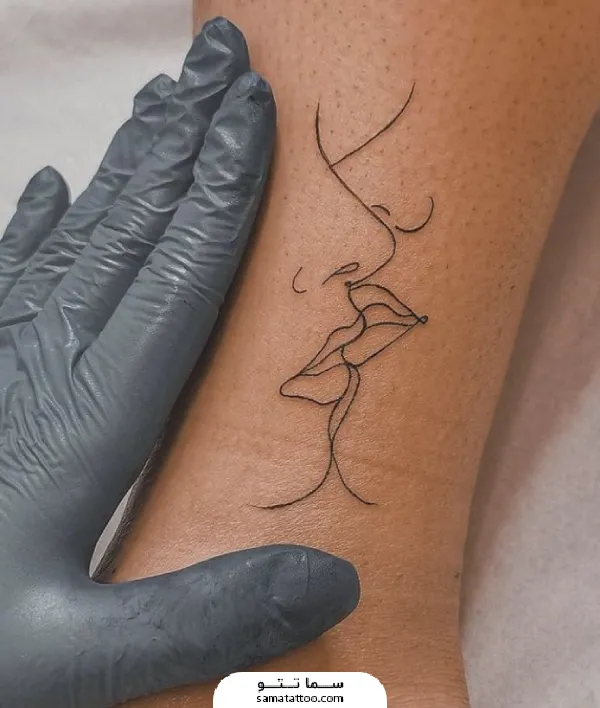 تاتو عاشقانه مینیمال