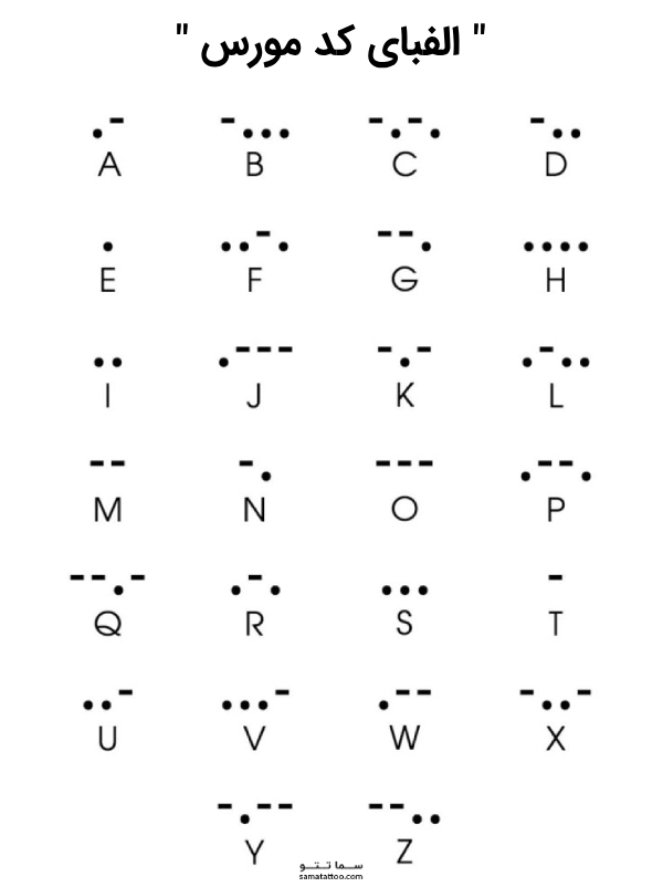 افبای کد مورس برای تاتو
