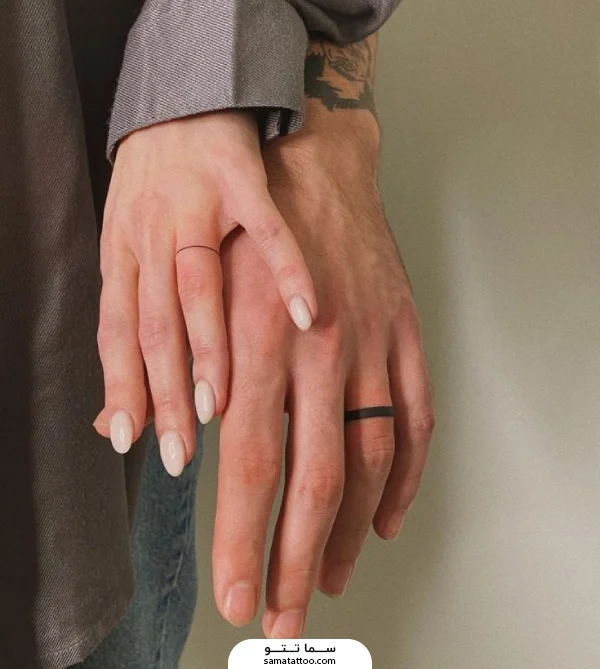 تاتو ست حلقه روی انگشت