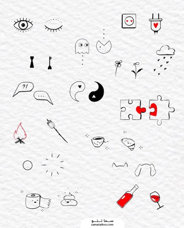 ایده تتو ست ، طرح های فان و بامزه