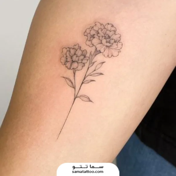 تاتو گل روی دست