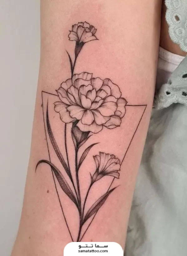 تاتو گل روی دست