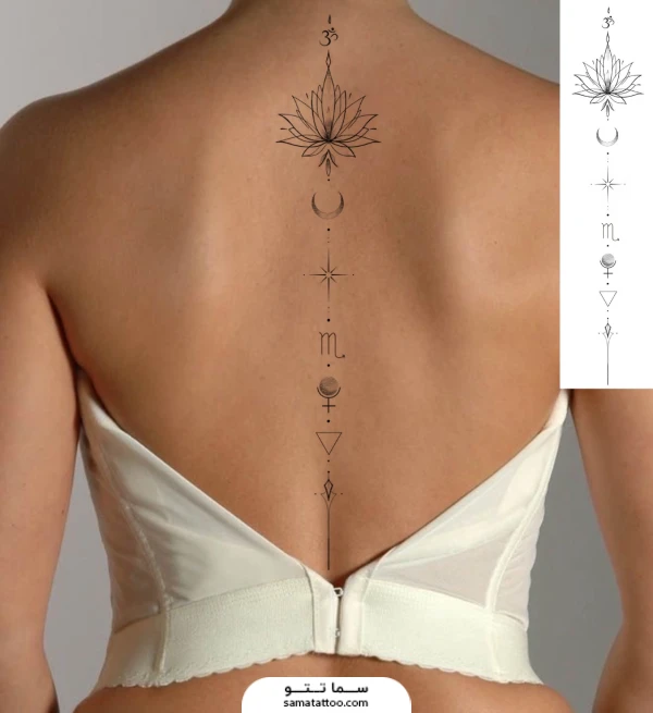 تاتو زنانه کمر