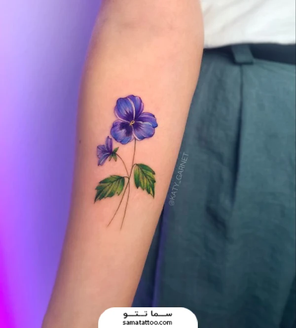 تاتو گل روی دست