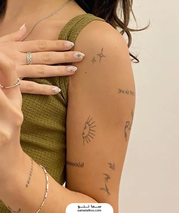 تاتو استیکری روی دست